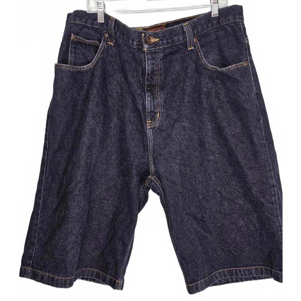 Anchor Blue‎ Vintage Y2K Men's Dark Blue Denim Shorts Jorts Size 40